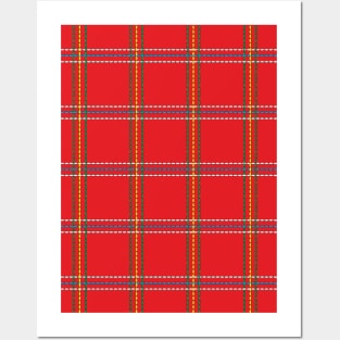 Christmas, checkered, plaid, tartan pattern Posters and Art